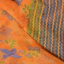 Load image into Gallery viewer, Sanskriti Vintage Orange Bollywood Sarees Pure Georgette Hand Beaded Sari Fabric
