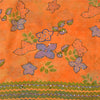 Sanskriti Vintage Orange Bollywood Sarees Pure Georgette Hand Beaded Sari Sustainable Fabric