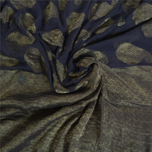 Load image into Gallery viewer, Sanskriti Vintage Purple Bollywood Sarees Pure Georgette Silk Woven Sari Fabric
