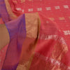 Sanskriti Vintage Dark Red/Purple Sarees Cotton Silk Woven Premium Sari Sustainable Fabric