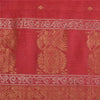 Sanskriti Vintage Dark Red/Purple Sarees Cotton Silk Woven Premium Sari Sustainable Fabric