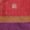 Sanskriti Vintage Dark Red/Purple Sarees Cotton Silk Woven Premium Sari Sustainable Fabric