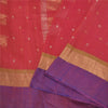 Sanskriti Vintage Dark Red/Purple Sarees Cotton Silk Woven Premium Sari Sustainable Fabric