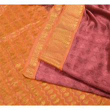 Load image into Gallery viewer, Sanskriti Vintage Saffron/Pink Sarees Pure Silk Woven Premium Sari Craft Fabric
