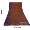 Sanskriti Vintage Brown/Purple Sarees Pure Cotton Hand-Woven Sari Craft Sustainable Fabric