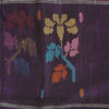 Sanskriti Vintage Brown/Purple Sarees Pure Cotton Hand-Woven Sari Craft Sustainable Fabric