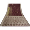 Sanskriti Vintage Purple Sarees Pure Silk Hand Beaded Woven Sari Craft Sustainable Fabric