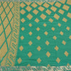 Sanskriti Vintage Green Indian Sarees 100% Pure Silk Woven Sari 5 YD Sustainable Fabric