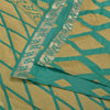 Sanskriti Vintage Green Indian Sarees 100% Pure Silk Woven Sari 5 YD Sustainable Fabric
