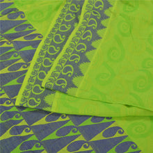 Load image into Gallery viewer, Sanskriti Vintage Green Sarees 100% Pure Cotton Woven Premium Sari Craft Fabric
