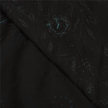 Load image into Gallery viewer, Sanskriti Vintage Black Sarees Pure Georgette Silk Hand Beaded Sari Craft Fabric
