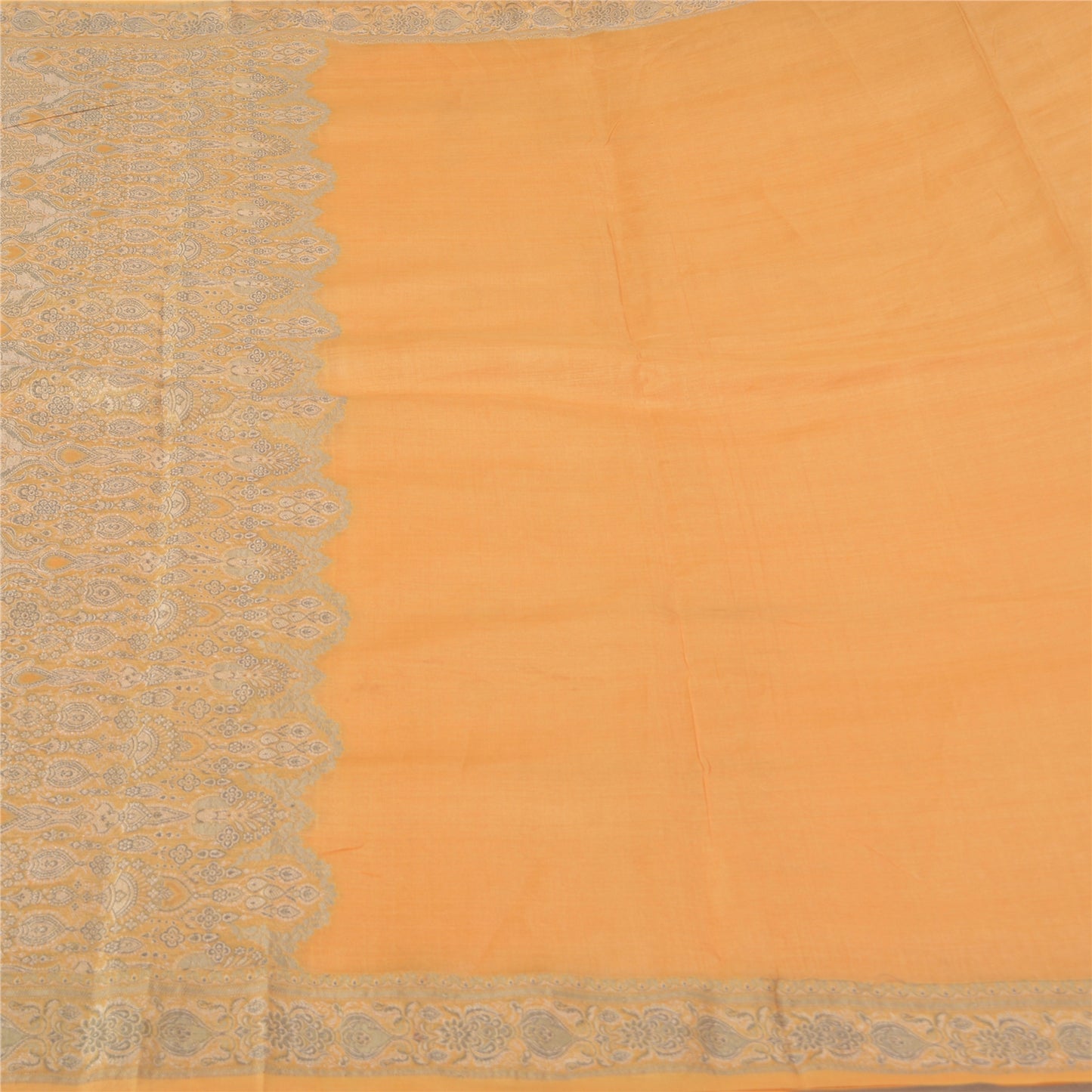 Sanskriti Vintage Blue Indian Sarees 100% Pure Silk Woven Sari 5 YD Craft Sustainable Fabric