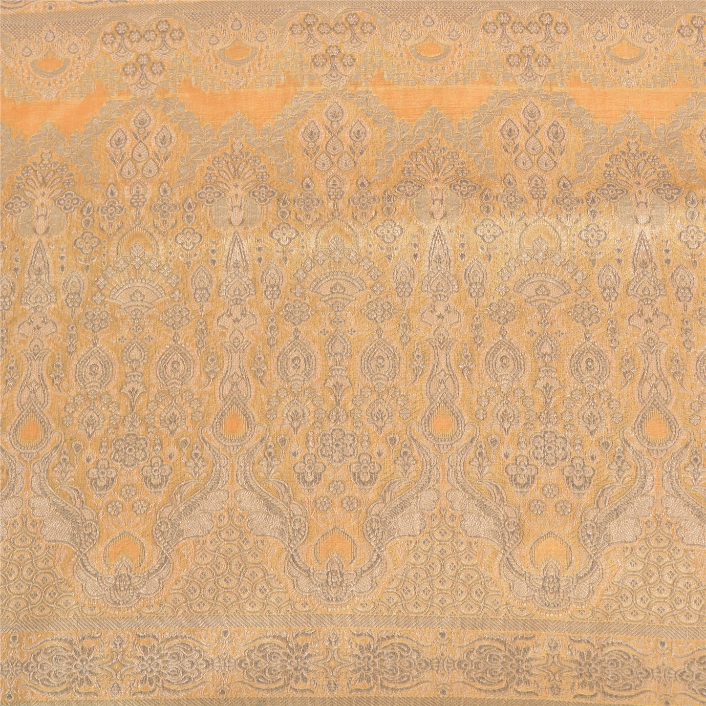 Sanskriti Vintage Blue Indian Sarees 100% Pure Silk Woven Sari 5 YD Craft Sustainable Fabric