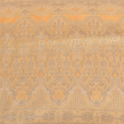 Sanskriti Vintage Blue Indian Sarees 100% Pure Silk Woven Sari 5 YD Craft Sustainable Fabric