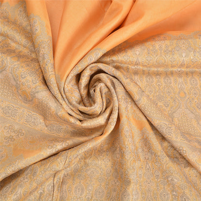 Sanskriti Vintage Blue Indian Sarees 100% Pure Silk Woven Sari 5 YD Craft Sustainable Fabric