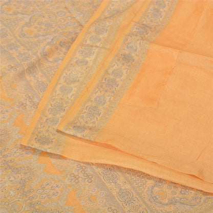 Sanskriti Vintage Blue Indian Sarees 100% Pure Silk Woven Sari 5 YD Craft Sustainable Fabric