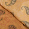 Sanskriti Vintage Peach Indian Sarees 100% Pure Silk Woven Sari Craft Sustainable Fabric