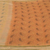 Sanskriti Vintage Peach Indian Sarees 100% Pure Silk Woven Sari Craft Sustainable Fabric