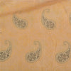 Sanskriti Vintage Peach Indian Sarees 100% Pure Silk Woven Sari Craft Sustainable Fabric