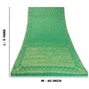 Sanskriti Vintage Green Indian Sarees 100% Pure Silk Woven Sari Craft Sustainable Fabric
