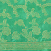 Sanskriti Vintage Green Indian Sarees 100% Pure Silk Woven Sari Craft Sustainable Fabric