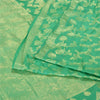 Sanskriti Vintage Green Indian Sarees 100% Pure Silk Woven Sari Craft Sustainable Fabric