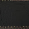 Sanskriti Vintage Black Sarees Pure Georgette Silk Embroidered Sari Sustainable Fabric