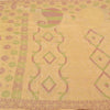 Sanskriti Vintage Cream Sarees 100% Pure Silk Woven Sari Craft 5 Yard Sustainable Fabric