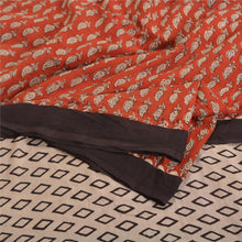 Load image into Gallery viewer, Sanskriti Vintage Red/Cream Sarees 100% Pure Cotton Hand-Block Print Sari Fabric
