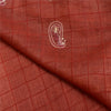 Sanskriti Vintage Dark Red Sarees Pure Silk Hand Beaded Woven Sari Craft Sustainable Fabric