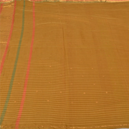 Sanskriti Vintage Mustard Indian Sarees Pure Cotton Woven Zari Sari Craft Sustainable Fabric