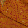 Sanskriti Vintage Saffron Sarees Pure Georgette Hand Beads Bandhani Sari Sustainable Fabric