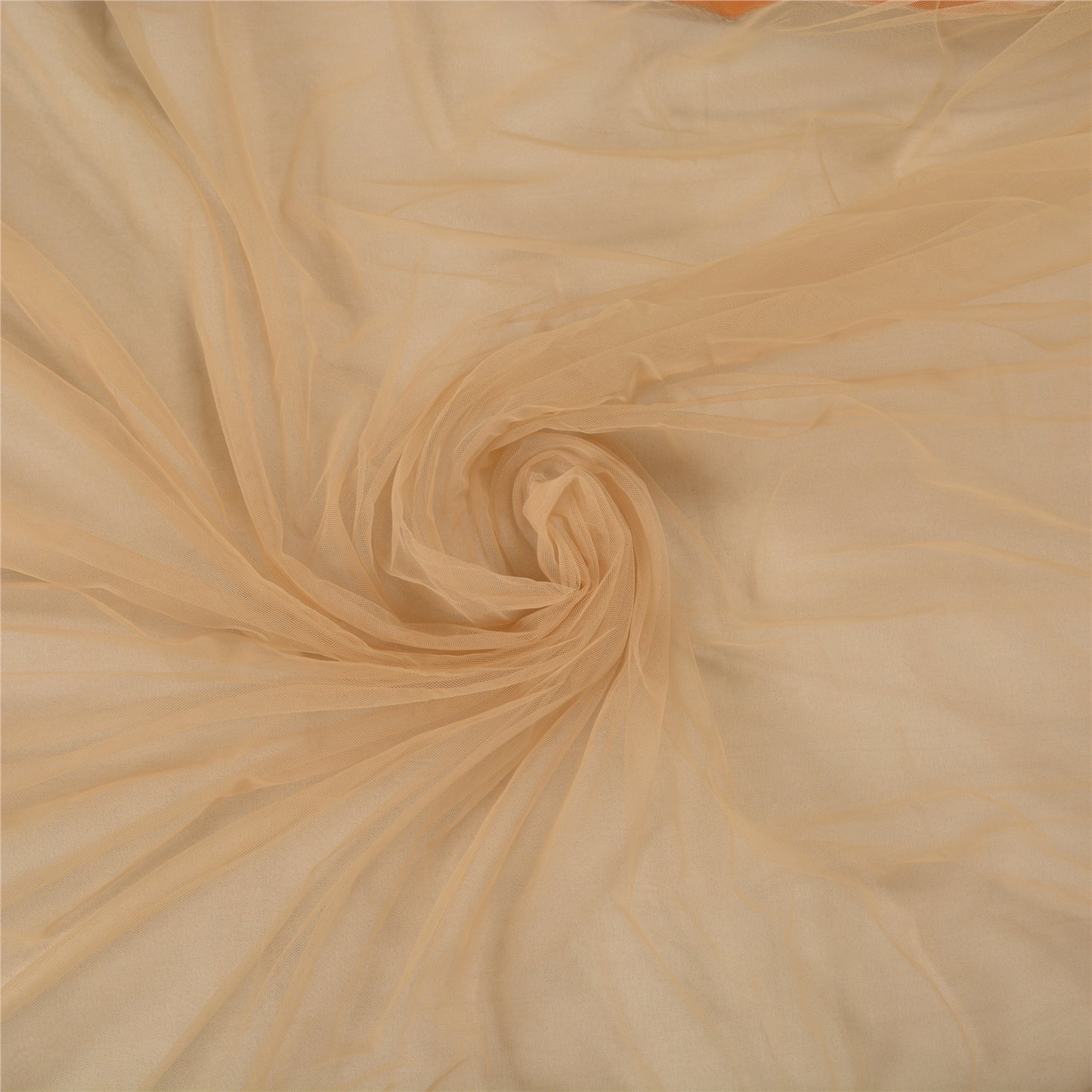 Санскритские винтажные персиковые сари из сетчатой ​​ткани Gota Work Premium Sari Craft Sustainable Fabric