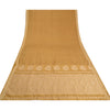 Sanskriti Vintage Mustard Indian Sarees 100% Pure Silk Woven Sari Craft Sustainable Fabric