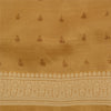 Sanskriti Vintage Mustard Indian Sarees 100% Pure Silk Woven Sari Craft Sustainable Fabric