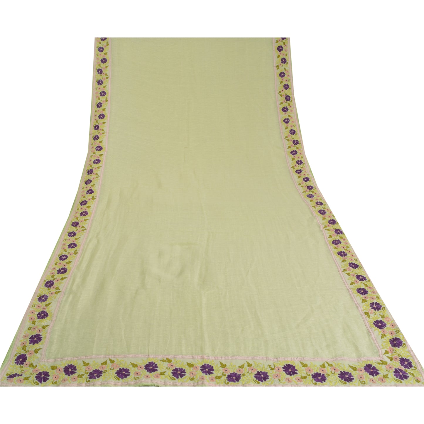 Sanskriti Vintage Cream Sarees Pure Cotton Embroidered Kota Doria Sari Sustainable Fabric