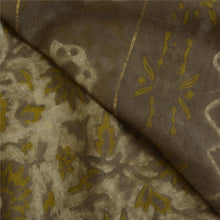 Load image into Gallery viewer, Sanskriti Vintage Brown/Cream Sarees Pure Cotton Hand-Block Printed Sari Fabric
