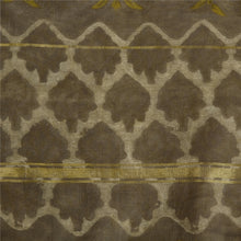 Load image into Gallery viewer, Sanskriti Vintage Brown/Cream Sarees Pure Cotton Hand-Block Printed Sari Fabric
