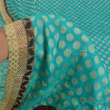 Load image into Gallery viewer, Sanskriti Vintage Blue Indian Sarees 100% Pure Silk Woven Premium Sari Fabric
