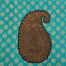Load image into Gallery viewer, Sanskriti Vintage Blue Indian Sarees 100% Pure Silk Woven Premium Sari Fabric
