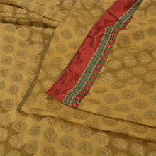Load image into Gallery viewer, Sanskriti Vintage Golden Sarees Pure Georgette Embroidered Woven Sari Fabric
