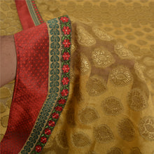 Load image into Gallery viewer, Sanskriti Vintage Golden Sarees Pure Georgette Embroidered Woven Sari Fabric
