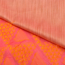 Load image into Gallery viewer, Sanskriti Vintage Peach Indian Sarees 100% Pure Silk Woven Sari Craft Fabric
