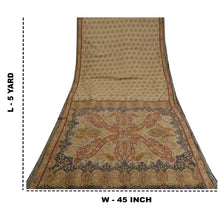 Load image into Gallery viewer, Sanskriti Vintage Brown/Black Sarees Pure Silk Hand Beaded Premium Sari Fabric
