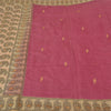 Sanskriti Vintage Cream/Purple Indian Sarees Cotton Silk Woven Sari 5 YD Sustainable Fabric