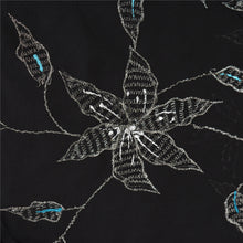 Load image into Gallery viewer, Sanskriti Vintage Black Sarees Pure Georgette Silk Embroidered Sari Craft Fabric
