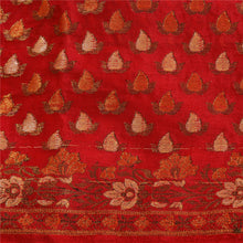 Load image into Gallery viewer, Sanskriti Vintage Dark Red Sarees 100% Pure Silk Woven Premium Sari Craft Fabric
