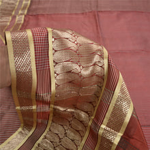 Load image into Gallery viewer, Sanskriti Vintage Dark Red Sarees 100% Pure Silk Woven Brocade Zari Sari Fabric
