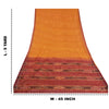Sanskriti Vintage Saree Yellow Odisha Hand Woven Ikat Pure Cotton Sari Sustainable Fabric
