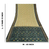 Sanskriti Vintage Saree From India Ivory Hand Woven Ikat Pure Silk Sari Sustainable Fabric